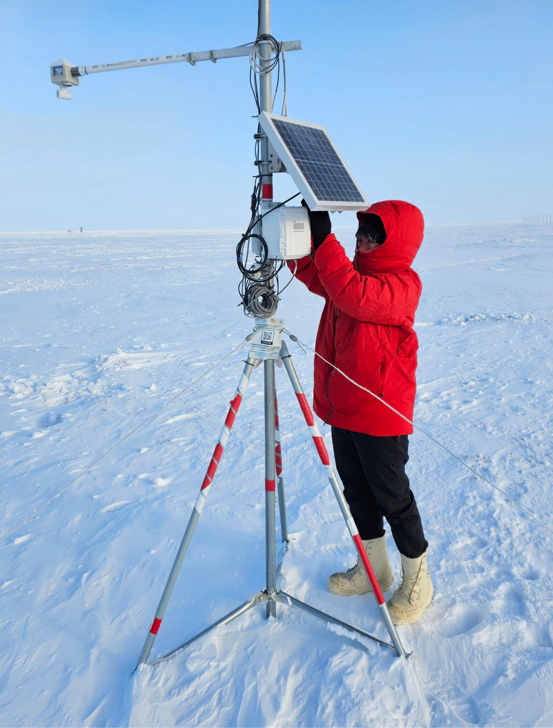 Researcher in the arctic.