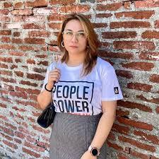 Jemhra Rose Garcia wearing People Power Academy shirt