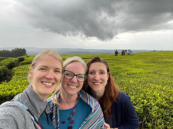 Michaela DuBay, Mandy Rispoli, and collaborator Rose Nevill in Kenya summer 2025